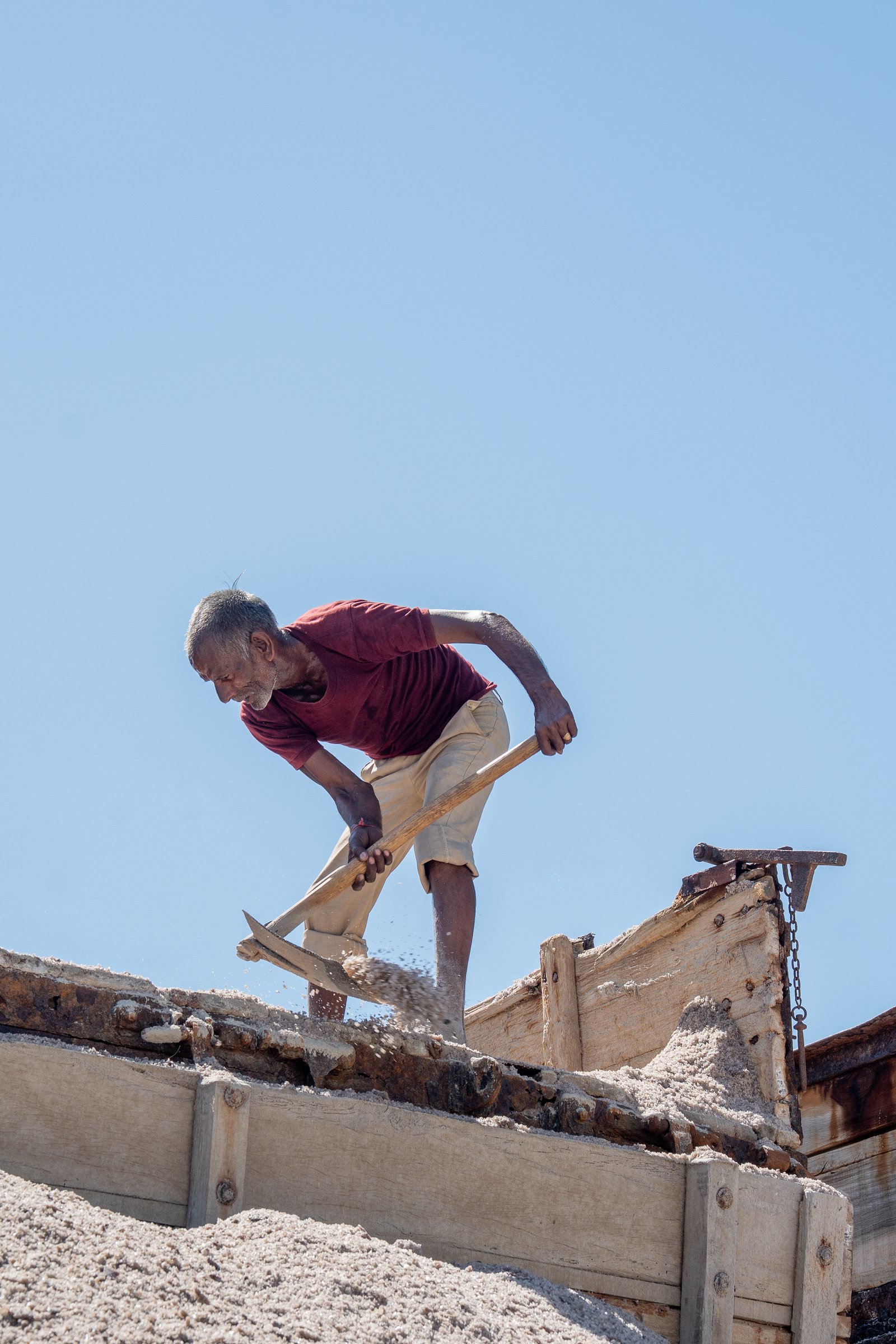 Raw pink salt crystals harvested from Sambhar Lake, showing their natural mineral richness
